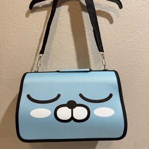 Blue Cartoon Face Small Pet Bag